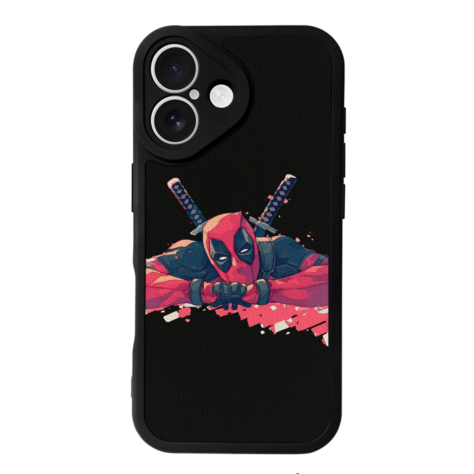 （画像用） Deadpool デッドプール 【iPhone 16シリーズ対応】シリコンスマホケース（レザー調） 材質：シリコン